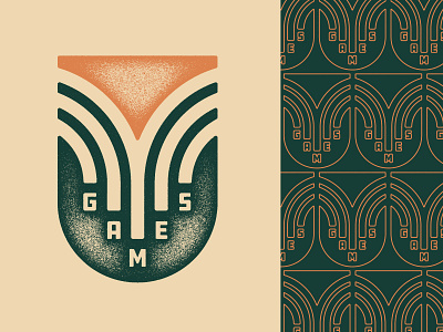 V Games 2019 art fun games graphic design green off white orange pattern students texture v vector vintage