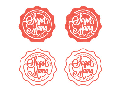 Sugar Mama logo option 1 logo red stamp