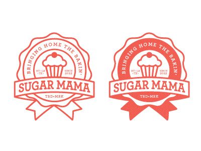 Sugar Mama logo option 2 logo red stamp