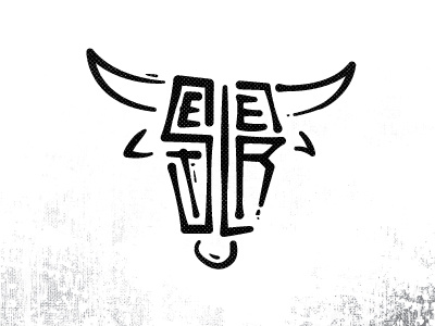 Setler Creative Cow head logo black and white cow ink southern