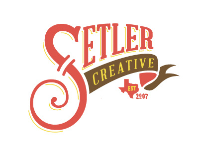 (WIP) Setler Creative Logo option brand brown logo red setler texas vector yellow