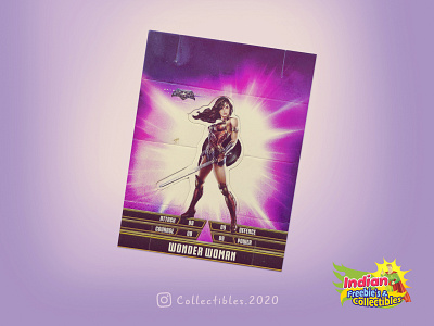 Wonder Woman Card batman collectible dc freebies indian wonderwoman