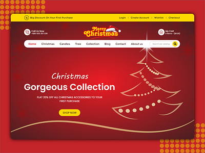 Merry Christmas - Christmas website christmas christmas website clean design graphic design landing page minimal ui design uiux website concept website design