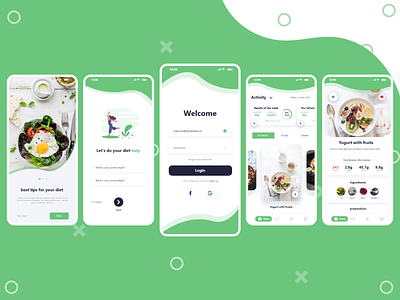 Food App app clean clean ui cooking delivery design food and drink food app food illustration minimal receipe ui design uiux ux