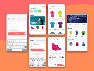 Ecommerce App clean clean ui design ecommerce app design minimal online shop online shopping shop shopping shopping app ui design uiux ux