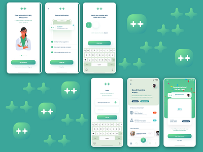 Health Care app clean clean ui design doctor medical medical app medicine minimal online appointment online treatment app treatment treatment app ui design uiux