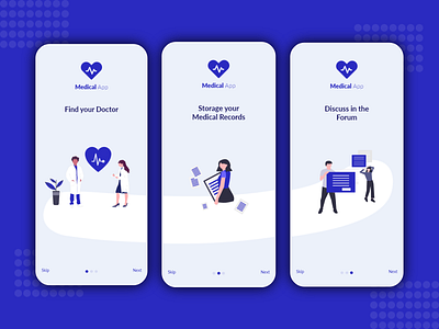 Medical App Carousel clean clean ui design doctor appointment hospital app medical medicine medicine app minimal online doctor online treatment ui design uiux ux