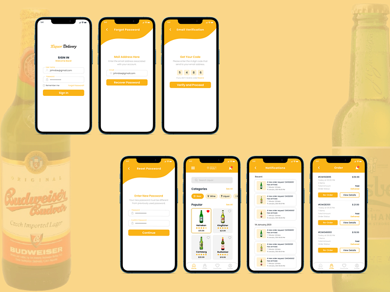 Beer Delivery App designs, themes, templates and downloadable graphic