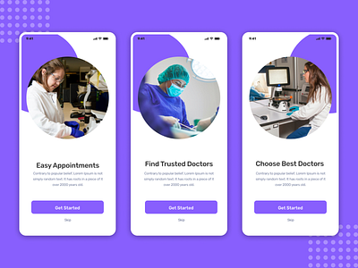 Doctor Appointment App Onboarding 2021 trendy app design appointment booking appointments clean clean ui doctor appointment app medical app minimal ui design uiux ux