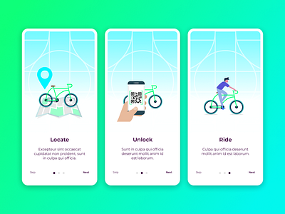 Bike Riding Onboarding 2021 trendy clean clean ui design minimal onboarding screen onboarding screens ride sharing app riding splashscreen ui design uiux ux