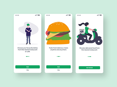 Food Delivery App Onboarding app design chef clean clean ui design eat eating food app food delivery application food delivery service food order app minimal resturant app ui design uiux ux