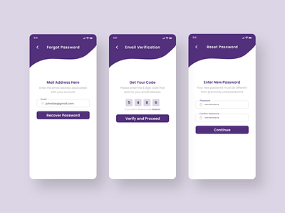 Forget Password- Mobile App UI/UX design by Masum Ahmed on Dribbble