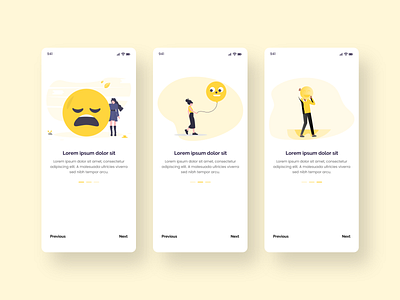 Emotions Tracking App Onboarding UI