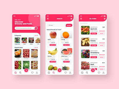 Grocery Shopping App UI