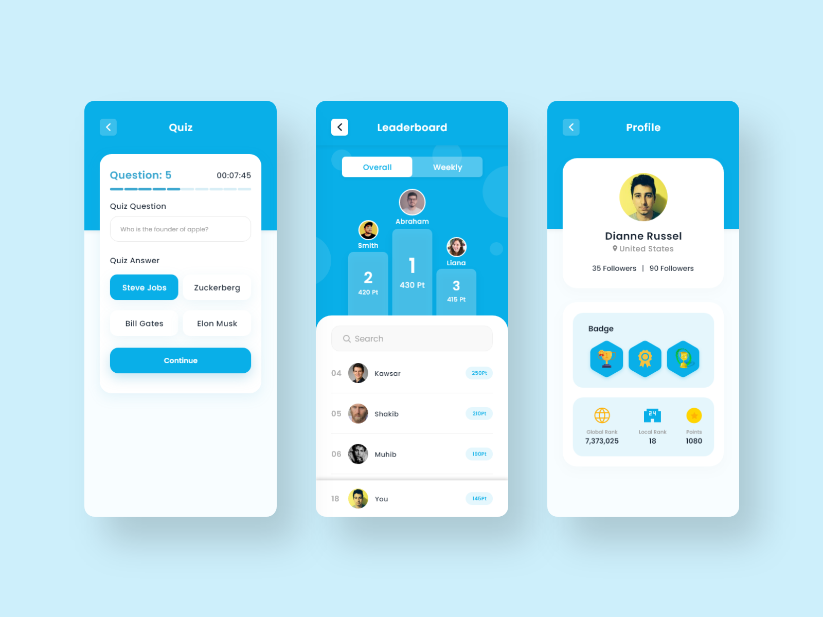 Quiz App Design By Masum Ahammad On Dribbble