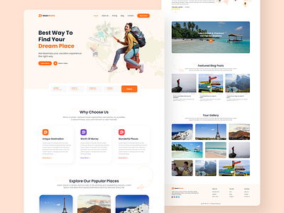 MeetWorld - Travel Agency Website adventure agency clean clean ui design destination homepage minimal travel agency travel booking travel landing page travel website travelling trip ui ui design uiux uiux design ux web design