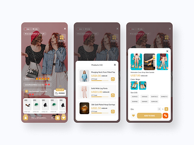 Live Streaming App app app design clean ui concept ecommerce app interface live live broadcast app live streaming live streaming app mobile mobile player product stream trendy tv ui ui ux design ux video