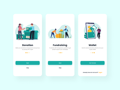 Charity App Onboarding app charity charity app charity fund child clean community design donate donate app donation donation app fundraise help ios mobile app support ui uidesign uiux
