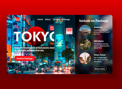 Landing Page Nippon Travel UI Daily Challenge 003 dailyuichallenge design ui ux web