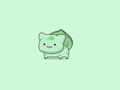 BULBASAUR POKEMON ILLUSTRATION.