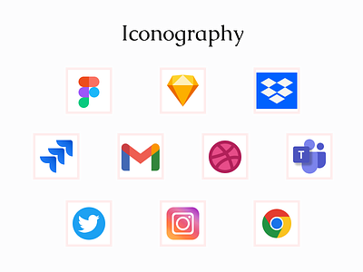 Iconography branding iconography icons minimal ui