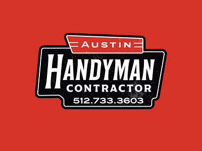 Identity for Austin Handyman Contractor austin brand design brand identity branding contractor handyman identity logo logo mark retro font vintage visual identity
