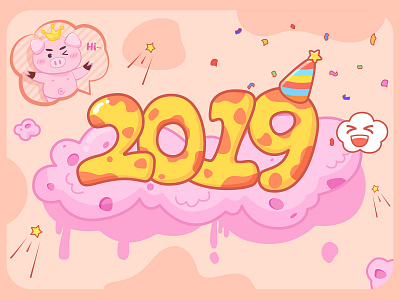 2019-🐷 2019 cute pig