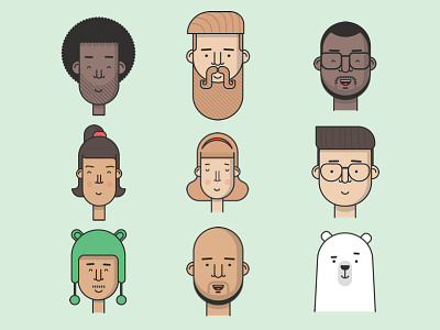 Character Illustrations art direction character design illustration personas vector