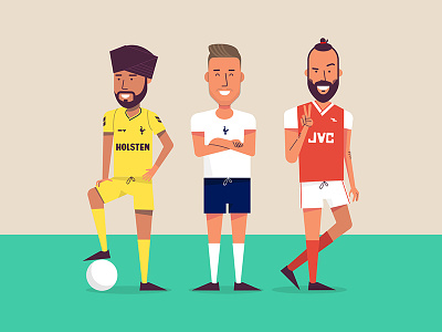 Any football podcast arsenal ball flat colour football illustration premier league soccer spurs