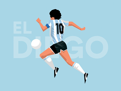 Diego Maradona argentina diego maradona el diego flat illustration football futebol illustrator maradona number 10 photoshop soccer