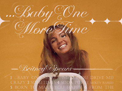 ...BABY ONE MORE TIME | Britney Spears • Tracklist Design album cover album cover art album cover design ali may alimaydidthat baby one more time baby shower britney britney spears cover art cover artwork graphic design graphicdesign