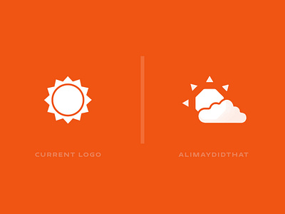 AccuWeather • Logo Redesign (Before & After) accuweather ali may alimaydidthat branding branding identity branding and identity color palette design graphic design illustration logo logo design logo designer logo presentation orange rebrand redesign ui white