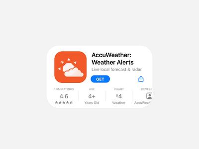 AccuWeather • Logo Redesign (App Store appearance) ali may alimaydidthat app store brand branding branding identity branding and identity design graphic design logo logo app logo design logo designer logo presentation logo redesign rebranding redesign ui weather weather app