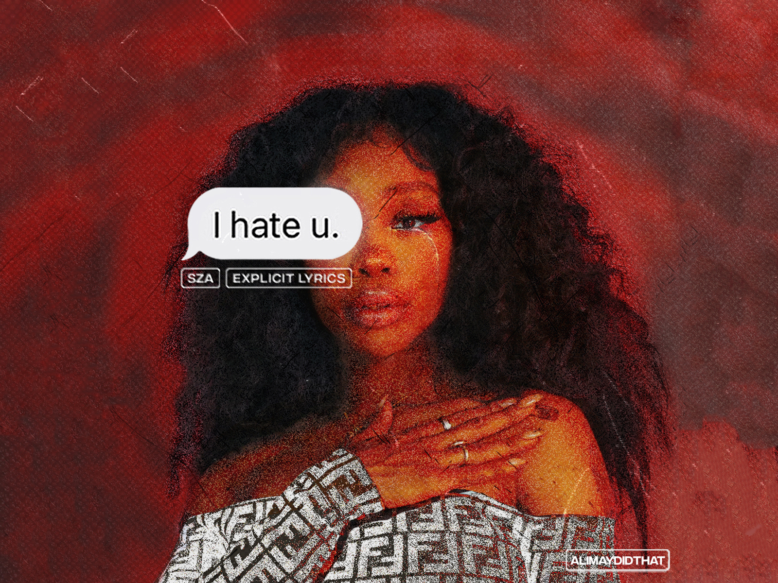 I Hate You (cover art)  SZA by ALIMAYDIDTHAT on Dribbble