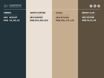 10 Brown Color Palette Inspirations with Names & hex Codes