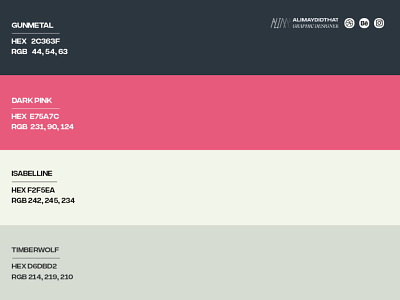 Color Palette Library #12 • Hex Codes & Names • ALIMAYDIDTHAT