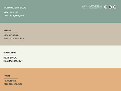 Color Palette Library #14 • Hex Codes & Names • ALIMAYDIDTHAT