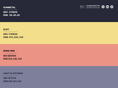 Color Palette Library #15 • Hex Codes & Names • ALIMAYDIDTHAT alimaydidthat cmyk color color combination color harmonies color harmony color names color palette color pallete color scheme color swatch colour design graphic design graphic design inspiration hex hex code logo rgb ui