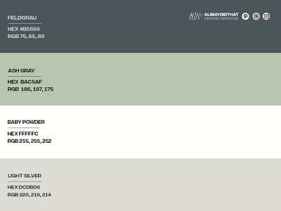 Color Palette #42 • Hex Codes & Names • ALIMAYDIDTHAT animation logo design