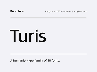 Turis — A humanist type family of 18 fonts (2 FREE weights)