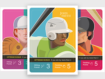 Player illustration for the card graphic design illustration print