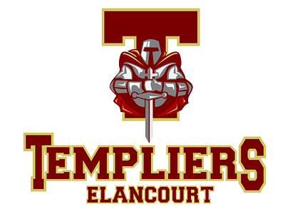 Football team logo redesign football graphic design logo team templars templiers vector