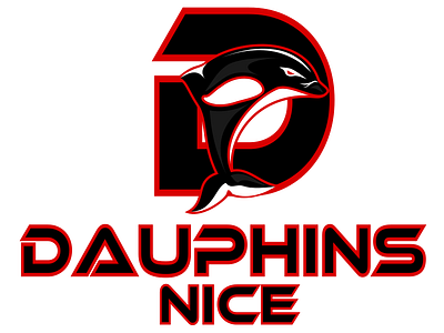 Dauphin de Nice logo redesign dauphin dolphins football graphic design logo team vector