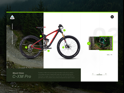 Marin Bikes - Spec Exploration horizontal scroll marin mountain bike ui web