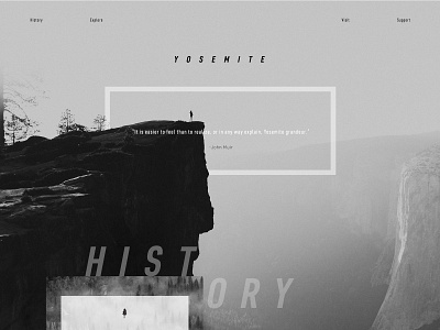 Yosemite 120 years old black white magnetic nature ui ux web design yosemite