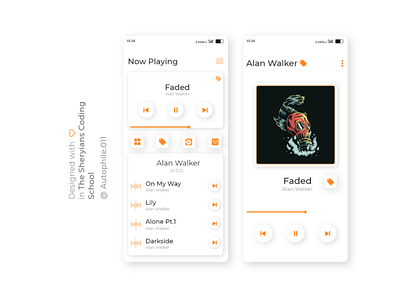 Music App app design flat minimal minimalist music music player simple design ui