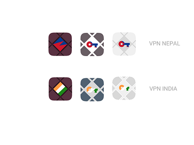 App Icons: VPN NEPAL, VPN INDIA