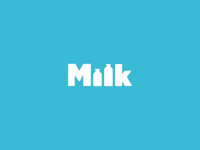 Milk bottle brand creative creative logo custom fresh logo logo design logo designer logotype mark milk type