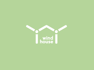 Windhouse brand creative creative logo green house logo logo design logo designer mark symbol wind