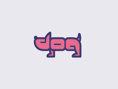 d-o-g logo mark brand logo design logo designer creative logo creative logotype dog pink word shape form